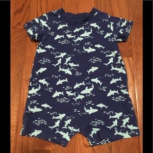 Infant Romper - Blue Sharks